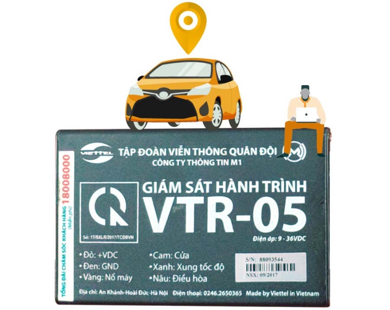 Vtracking Viettel là thiết bị định vị phù hợp cho dòng xe taxi