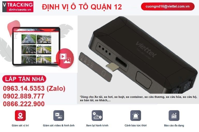 Định vị ô tô Quận 12 Viettel lắp tại nhà xe tải, xe hơi 2 Định vị ô tô Quận 12 Viettel