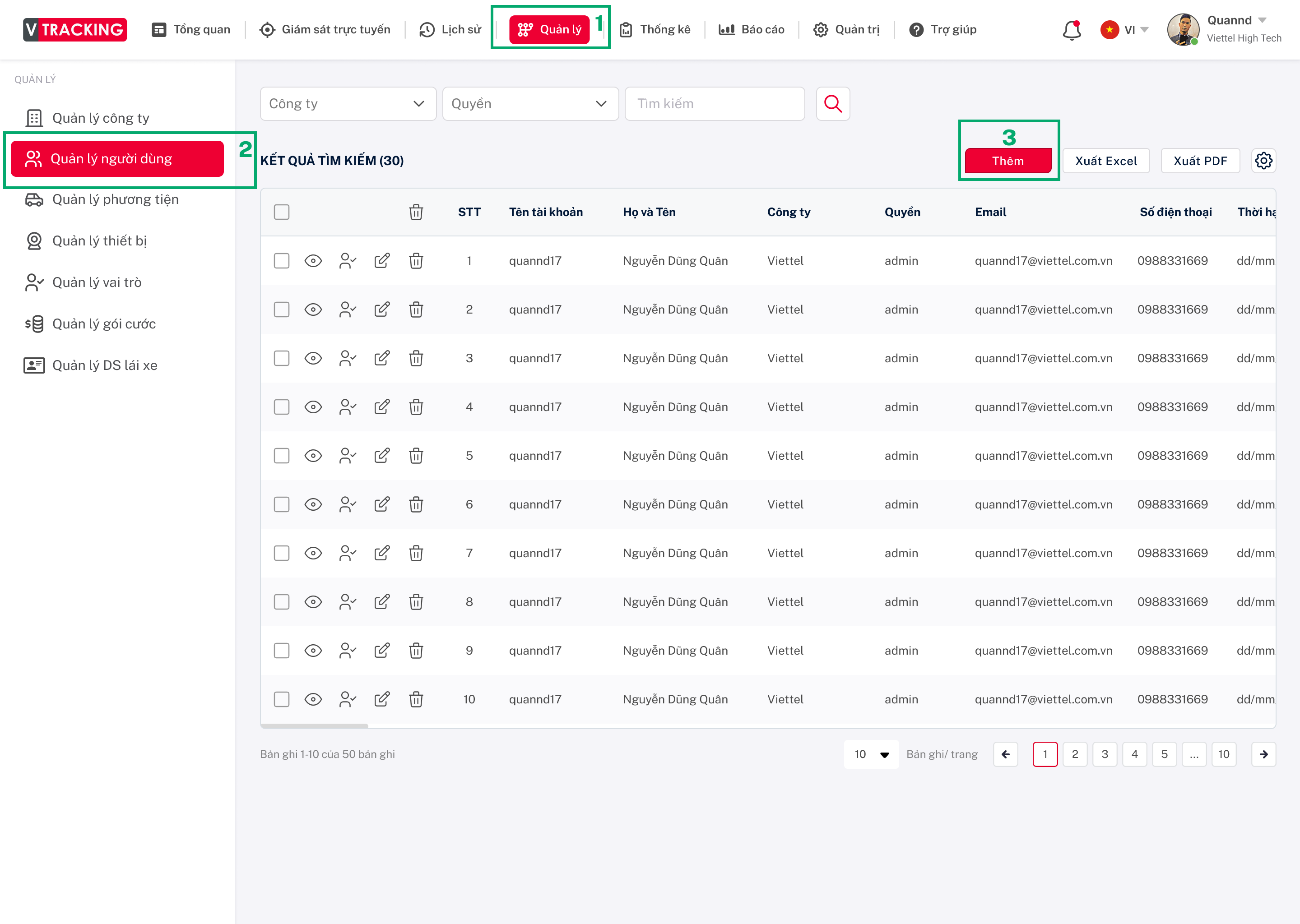 Hướng dẫn sử dụng VTracking Viettel - Hướng dẫn sử dụng