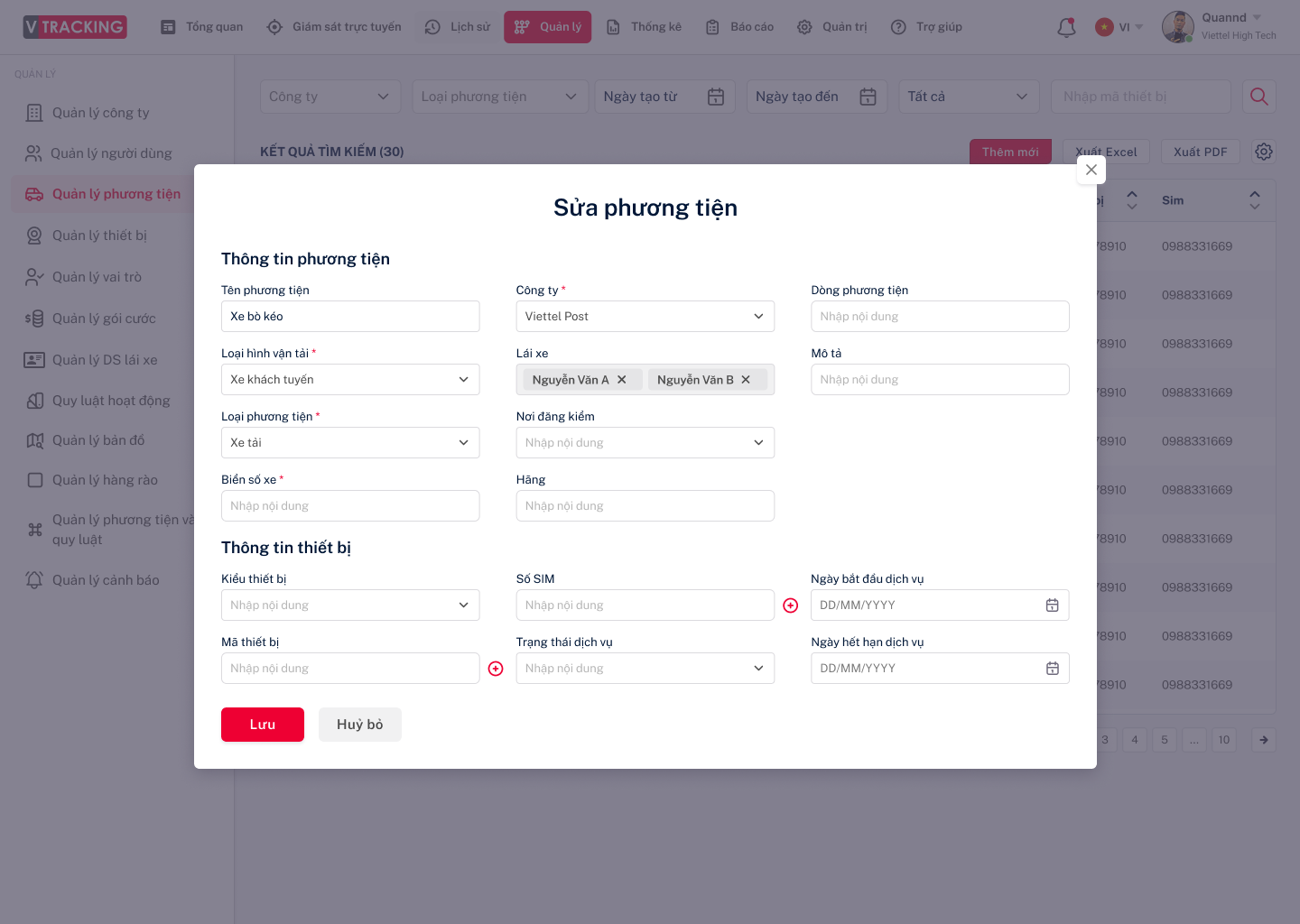 Hướng dẫn sử dụng VTracking Viettel - Hướng dẫn sử dụng