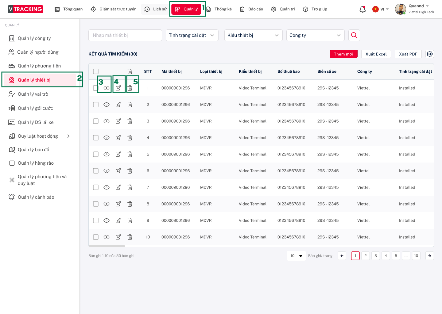 Hướng dẫn sử dụng VTracking Viettel - Hướng dẫn sử dụng