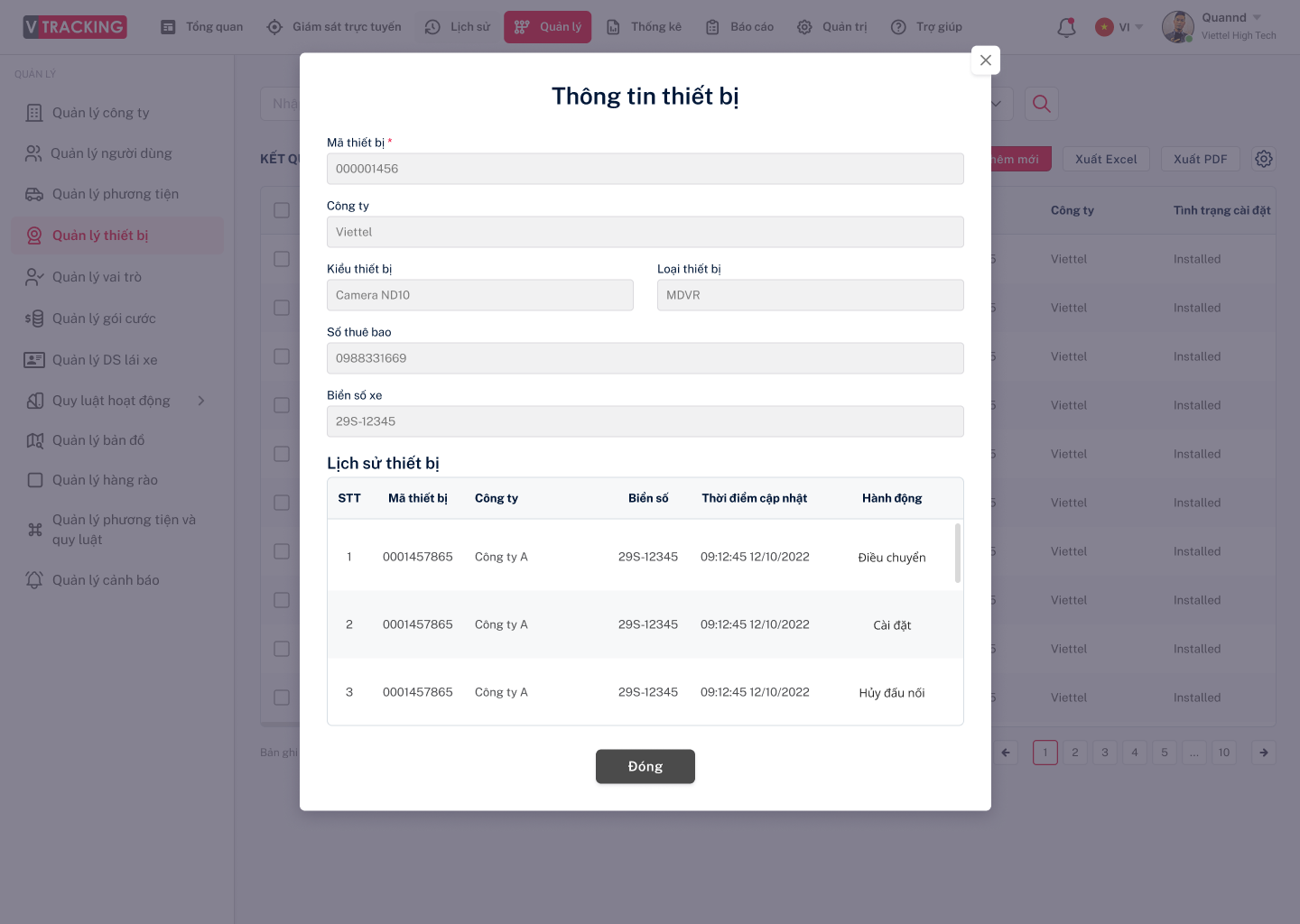 Hướng dẫn sử dụng VTracking Viettel - Hướng dẫn sử dụng